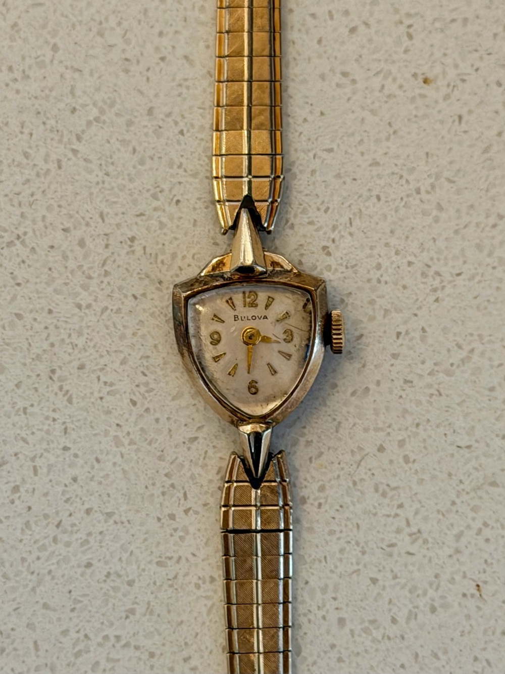 Bulova Women's Gold-Tone Vintage Triangle Dial Watch